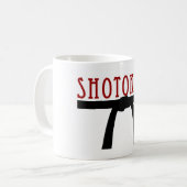 Shotokan schwarzer Gurt-Tasse Kaffeetasse (Vorderseite Links)