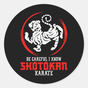 Shotokan Symbol Training Sei vorsichtig Instructor Runder Aufkleber