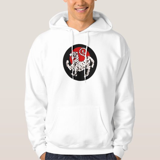 Shotokan Tiger-aufgehende Sonne Hoodie (Vorderseite)