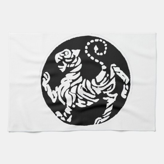 SHOTOKAN TIGER SCHWARZWEISS GESCHIRRTUCH (Horizontal)