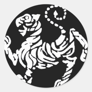 SHOTOKAN TIGER SCHWARZWEISS RUNDER AUFKLEBER