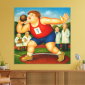 Shotput - Large Wrapped Canvas Art Print Leinwanddruck (Insitu (Wohnzimmer))