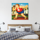 Shotput - Large Wrapped Canvas Art Print Leinwanddruck (Insitu (Schlafzimmer))