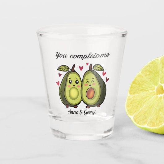  Shots avocado love Schnapsglas (Vorderseite)