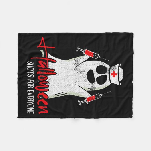 Shots For Everyone Lazy Halloween Costume Funny Gh Fleecedecke (Vorderseite (Horizontal))