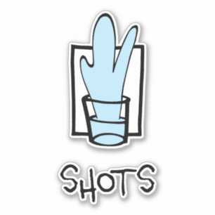 Shots individuell zugeschnittenes Vinyl-Sticker Aufkleber