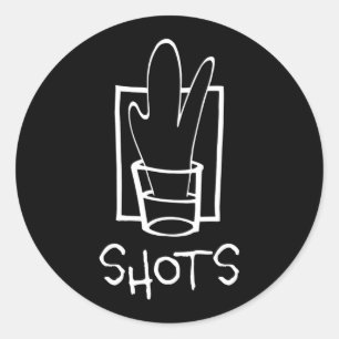 Shots - Klassischer Rundaufkleber Runder Aufkleber