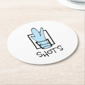 Shots Round Paper Untersetzer (Angewinkelt)