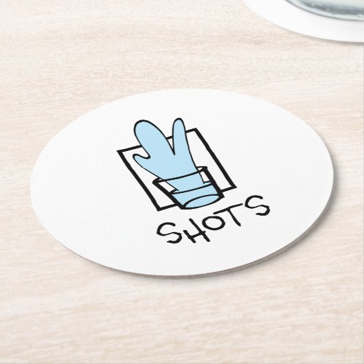 Shots Round Paper Untersetzer (Angewinkelt)