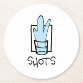 Shots Round Paper Untersetzer (Vorderseite)
