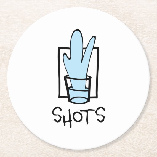 Shots Round Paper Untersetzer (Vorderseite)