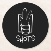 Shots Round Paper Untersetzer (Vorderseite)