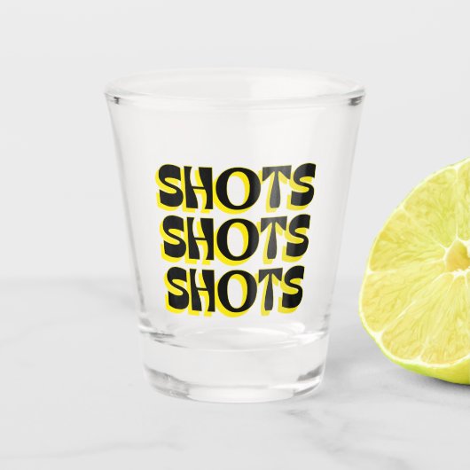 Shots Shots Gelb Schnapsglas (Vorderseite)