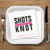 Shots vor dem Knoten Hot Pink Junggeselinnen-Absch Serviette