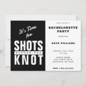 Shots vor dem Knoten-Junggeselinnen-Abschied Einladung (Vorderseite)