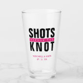 Shots vor dem Knoten Rosa Junggeselinnen-Abschied Glas (Vorderseite)