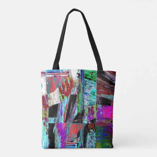 Shoulder Tote – Neon Pulse Tasche (Rückseite)