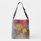 Shoulderbag  "abstract flora" tragetaschen mit langen trägern (Rückseite)