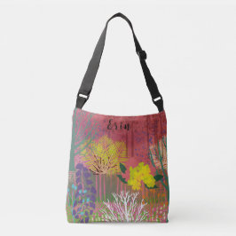 Shoulderbag  "abstract flora" tragetaschen mit langen trägern