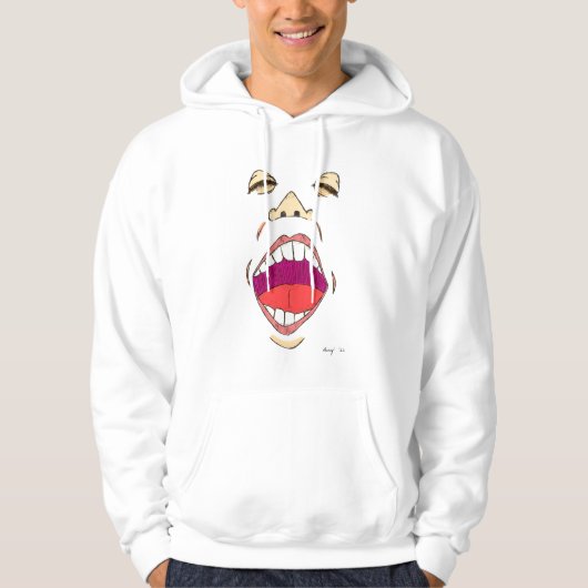 "Shout" Adult Hooded Sweatshirt (Vorderseite)