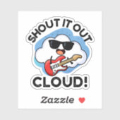 Shout Cloud Funny Music Puff Aufkleber (Blatt)