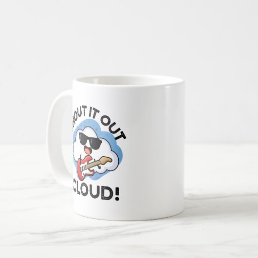 Shout Cloud Funny Music Puff Kaffeetasse (Vorderseite Links)