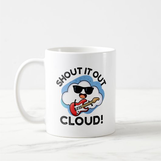 Shout Cloud Funny Music Puff Kaffeetasse (Links)