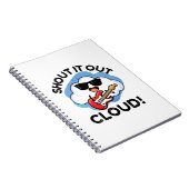Shout Cloud Funny Music Puff Notizblock (Rechte Seite)