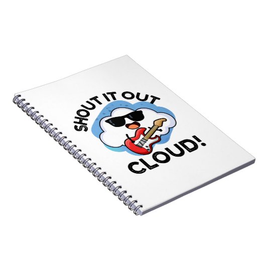 Shout Cloud Funny Music Puff Notizblock (Rechte Seite)