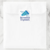 Shout for Biomedical Engineers Quadratischer Aufkleber (Tasche)