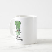 Shout for Choy Funny Veggie Bok Choy Pub Kaffeetasse (Vorderseite Links)