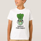 Shout for Choy Funny Veggie Bok Choy Pub T-Shirt (Vorderseite)