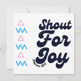 Shout for Joy Christlich Celebration Baptism Card Feiertagskarte