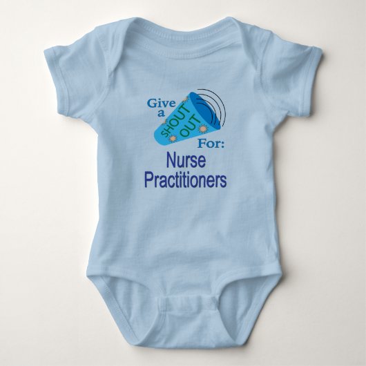 Shout for Nurse Practitioners Baby Bodysuit Baby Strampler (Vorderseite)
