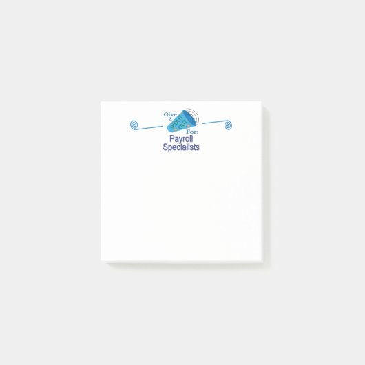 Shout for Payroll Specials Post-it Klebezettel (Vorderseite)