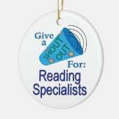Shout for Reading Specialists Keramik Ornament (Links)