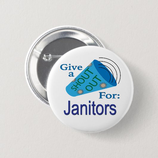 Shout für Janitors Button (Vorne & Hinten)