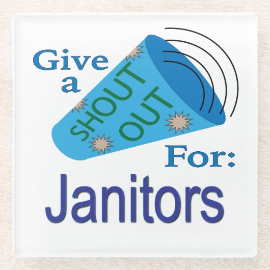 Shout für Janitors Glasuntersetzer (Vorderseite)