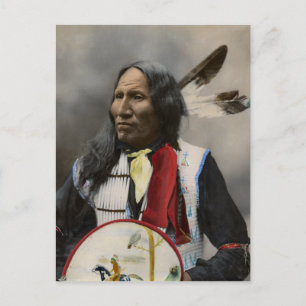 Shout in Oglala Sioux 1899 Indianer Vintag Postkarte