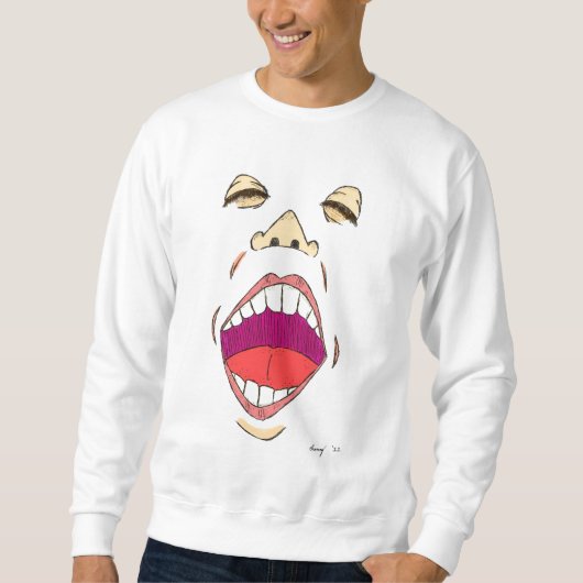 "Shout" Mens Sweatshirt (Vorderseite)
