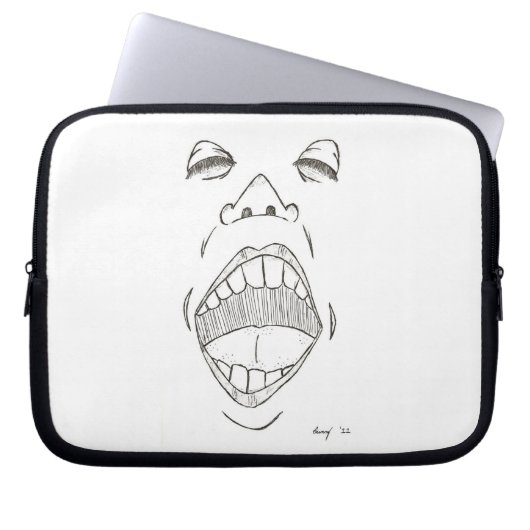 "Shout" Notebook-Sieb Laptopschutzhülle (Vorderseite)
