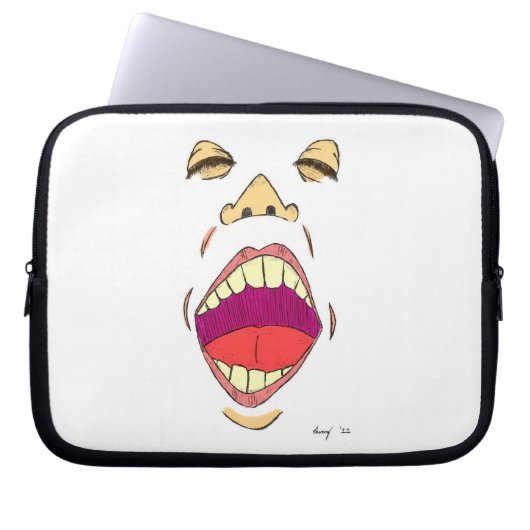 "Shout" Notebook-Sieb Laptopschutzhülle (Vorderseite)