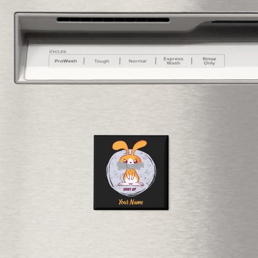 Shout Rabbit Funny Sarcastic Comic Design Magnet (In Situ (Geschirrspüler))