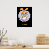 Shout Rabbit Funny Sarcastic Comic Design Poster (Küche)