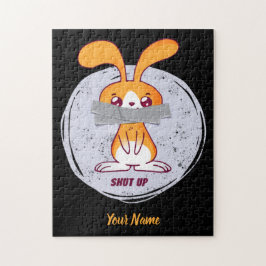 Shout Rabbit Funny Sarcastic Comic Design Puzzle