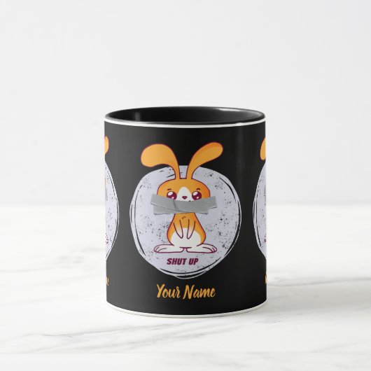 Shout Rabbit Funny Sarcastic Comic Design Tasse (Zentrum)