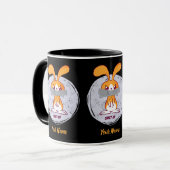 Shout Rabbit Funny Sarcastic Comic Design Tasse (Vorderseite Links)