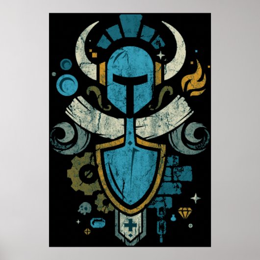 Shovel Knight Shovelry Emblem Wappen Poster (Vorne)