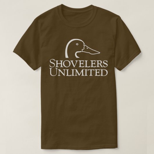 Shovelers Unlimited White Print T-Shirt (Design vorne)