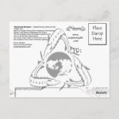 Shovelnose Sturgeon-Collage-Postcard Postkarte (Rückseite)